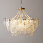 Lampadario in vetro perle