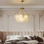 Lampadario in vetro perle
