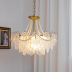 Lampadario in vetro perle