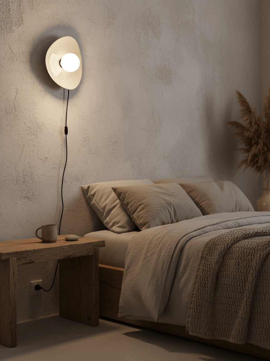 Lampada da Parete a Spina Pebble Disc