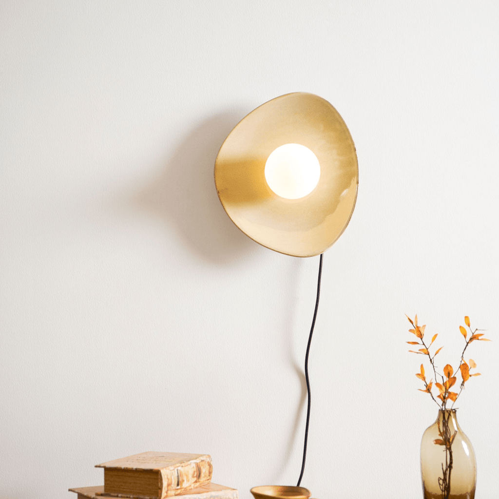 Lampada da Parete a Spina Pebble Disc
