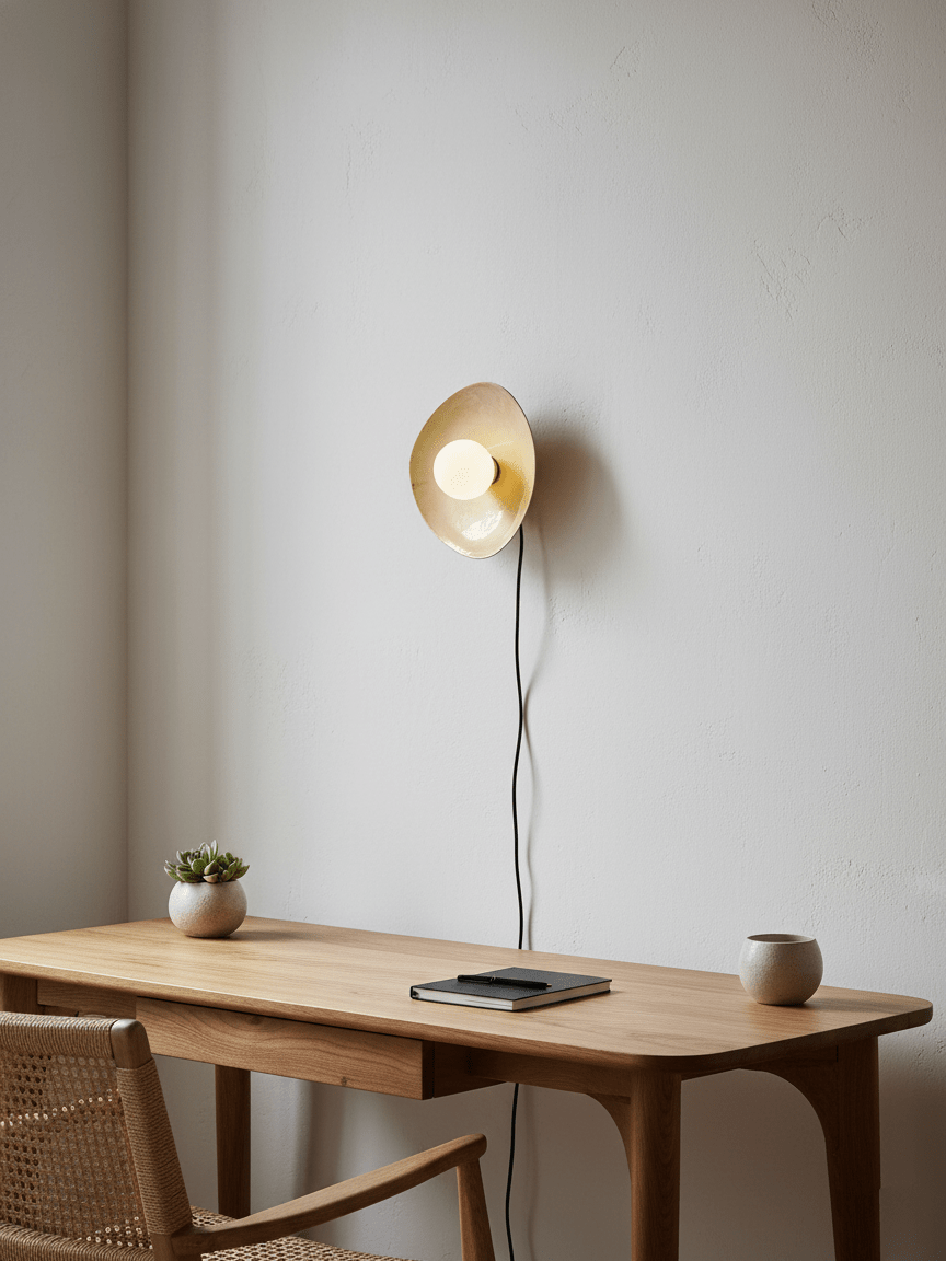 Lampada da Parete a Spina Pebble Disc
