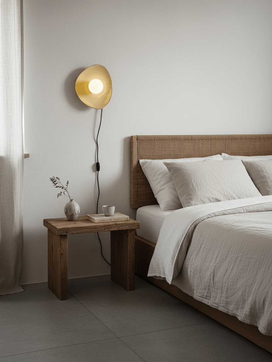 Lampada da Parete a Spina Pebble Disc