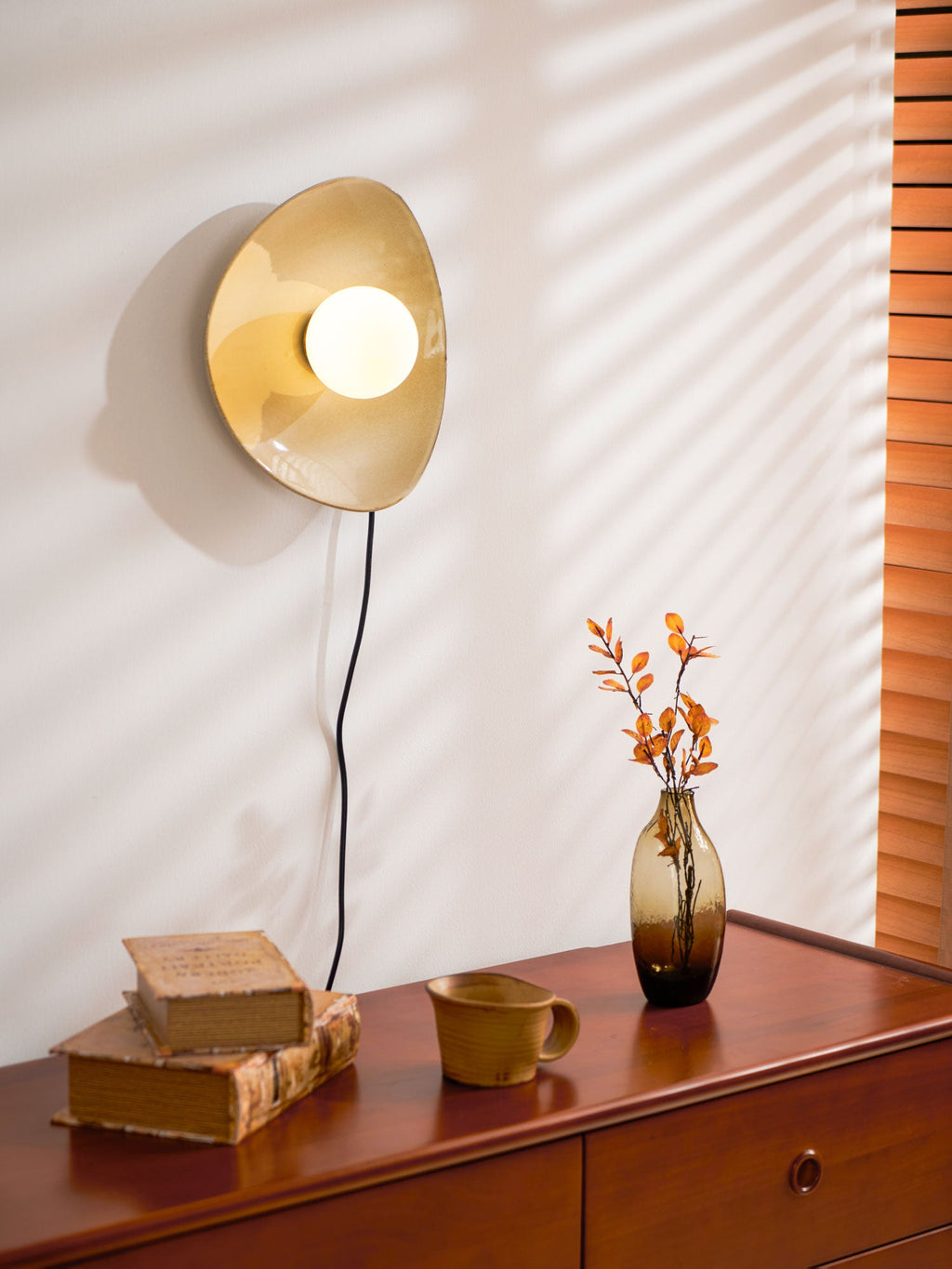 Lampada da Parete a Spina Pebble Disc