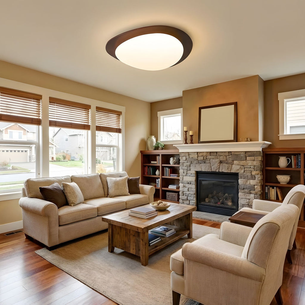 Lampada da soffitto in legno Pebble