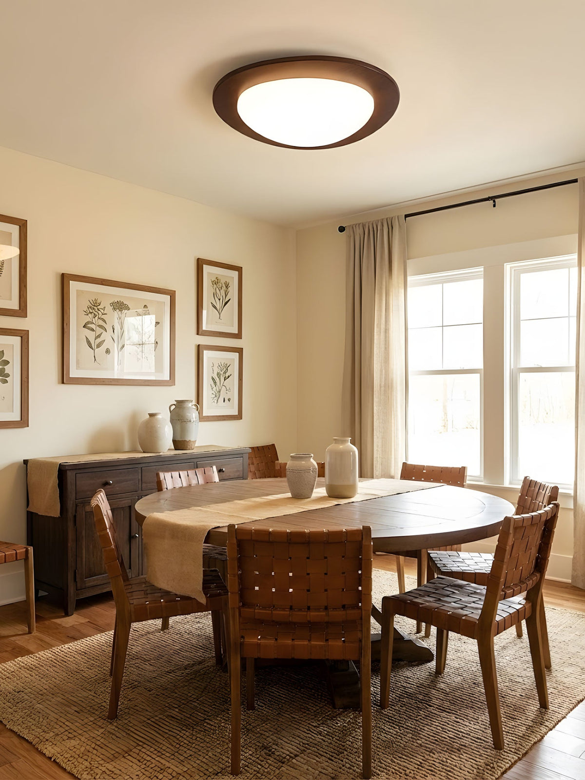 Lampada da soffitto in legno Pebble