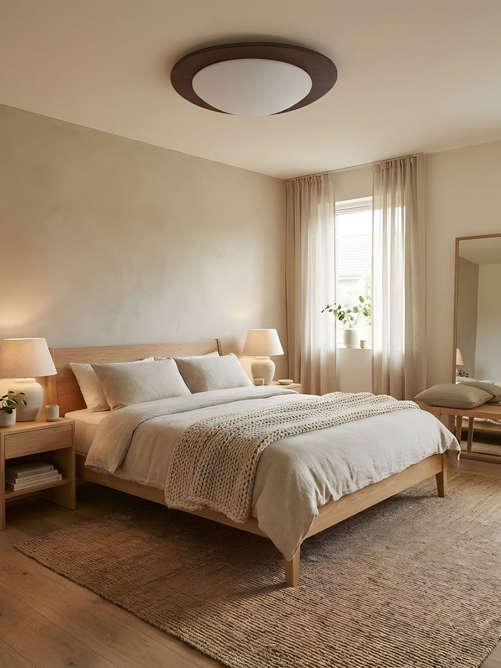 Lampada da soffitto in legno Pebble