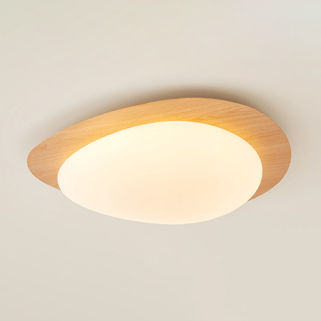 Quisti Pebble Walnut Ceiling Light