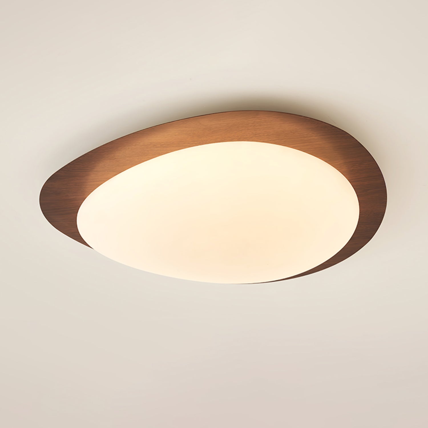 Quisti Pebble Walnut Ceiling Light