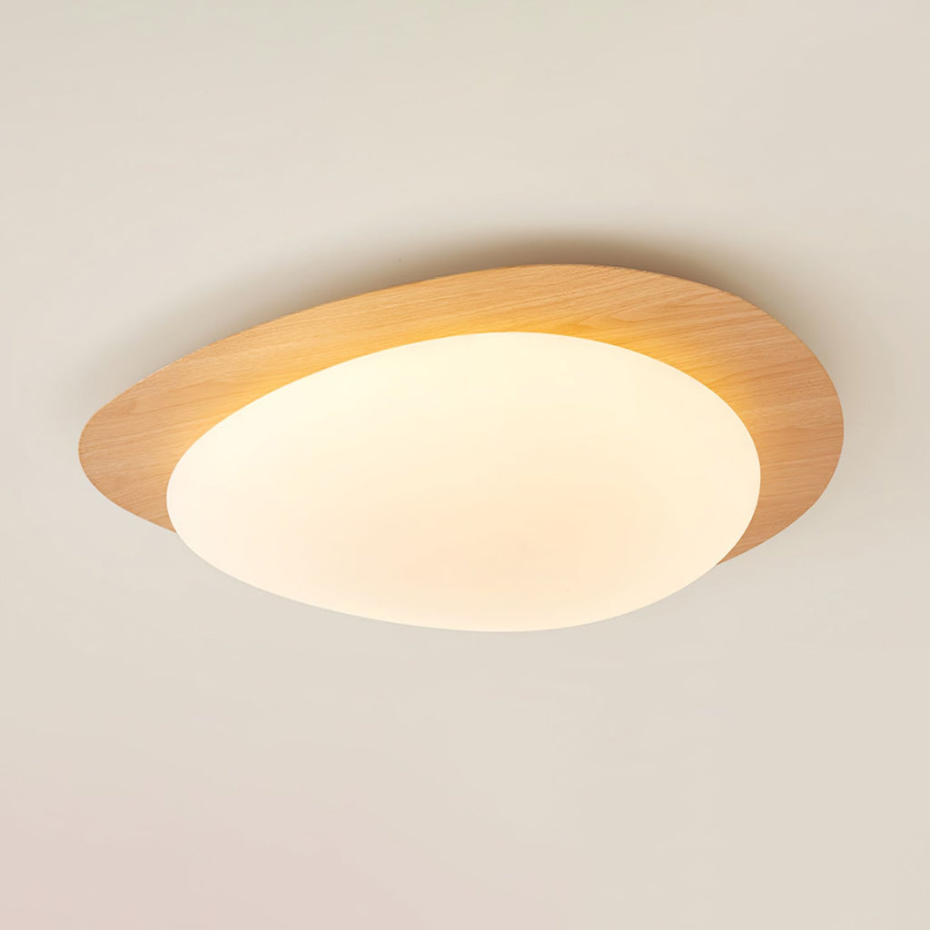 Quisti Pebble Walnut Ceiling Light