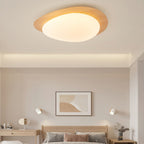 Muto Lampada da Soffitto a Forma di Ciottolo in Noce