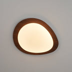 Muto Lampada da Soffitto a Forma di Ciottolo in Noce