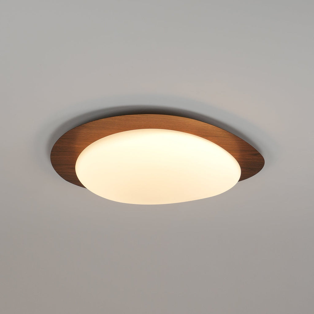 Quisti Pebble Walnut Ceiling Light