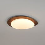 Muto Lampada da Soffitto a Forma di Ciottolo in Noce