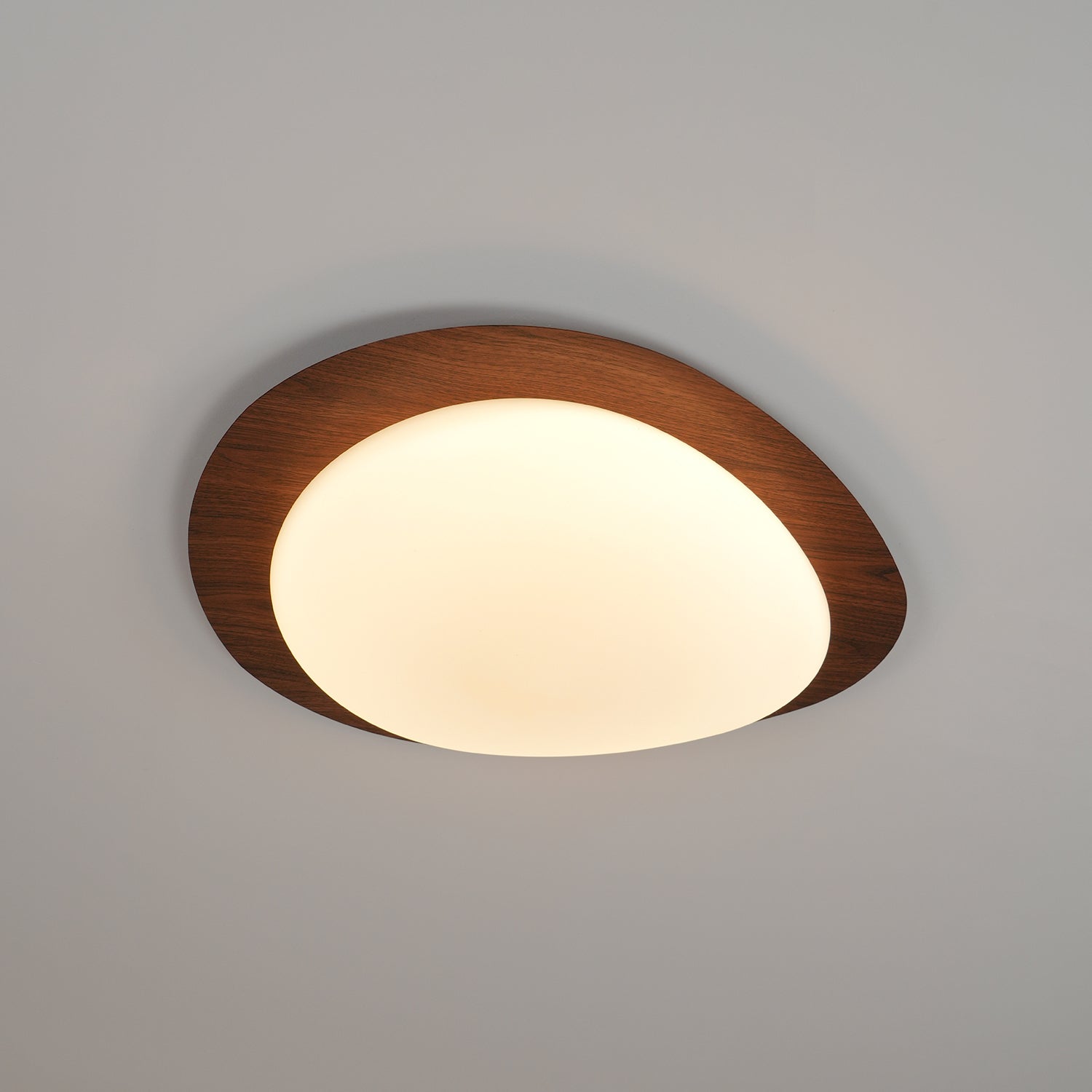 Quisti Pebble Walnut Ceiling Light