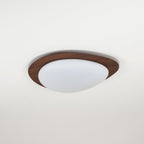 Muto Lampada da Soffitto a Forma di Ciottolo in Noce