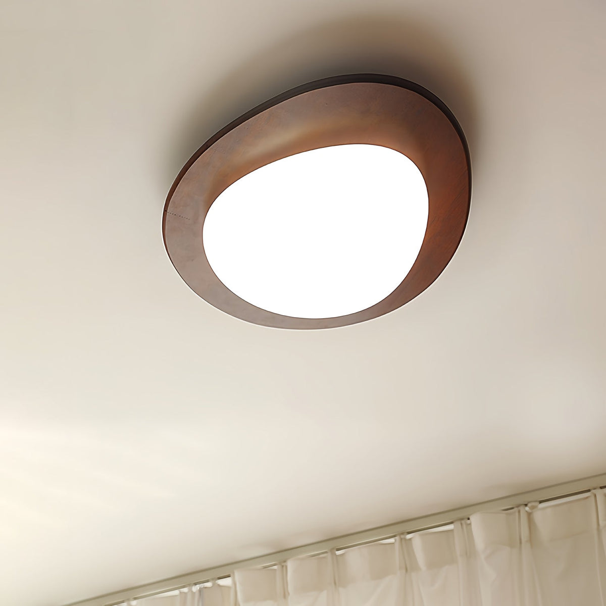Lampada da soffitto in legno Pebble