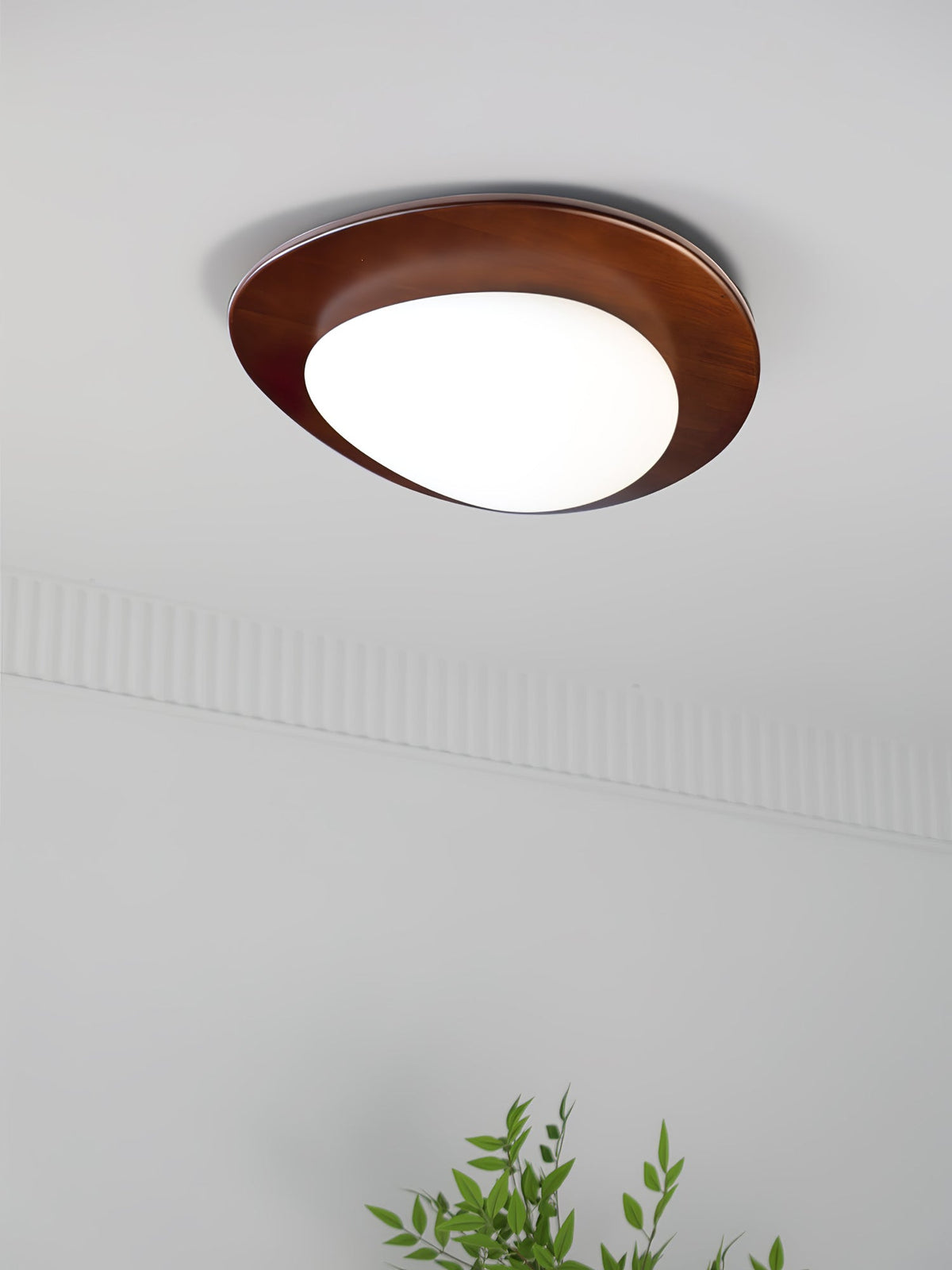 Lampada da soffitto in legno Pebble