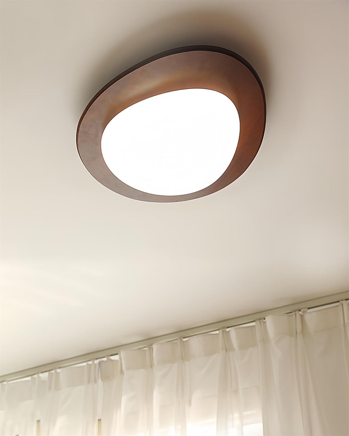 Lampada da soffitto in legno Pebble