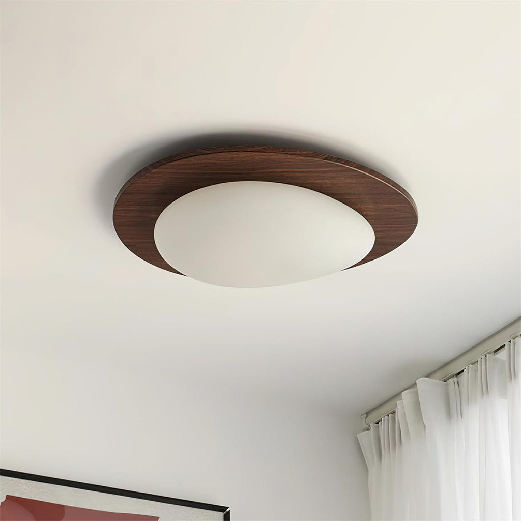 Lampada da soffitto in legno Pebble