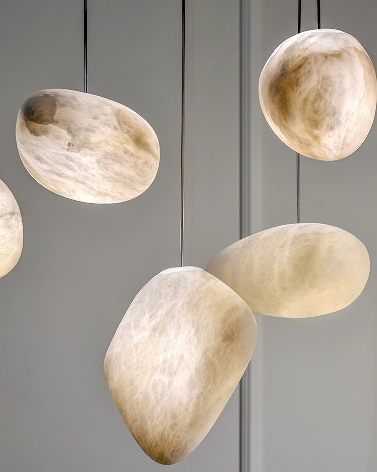 Lampada a sospensione Pebbles in Alabastro