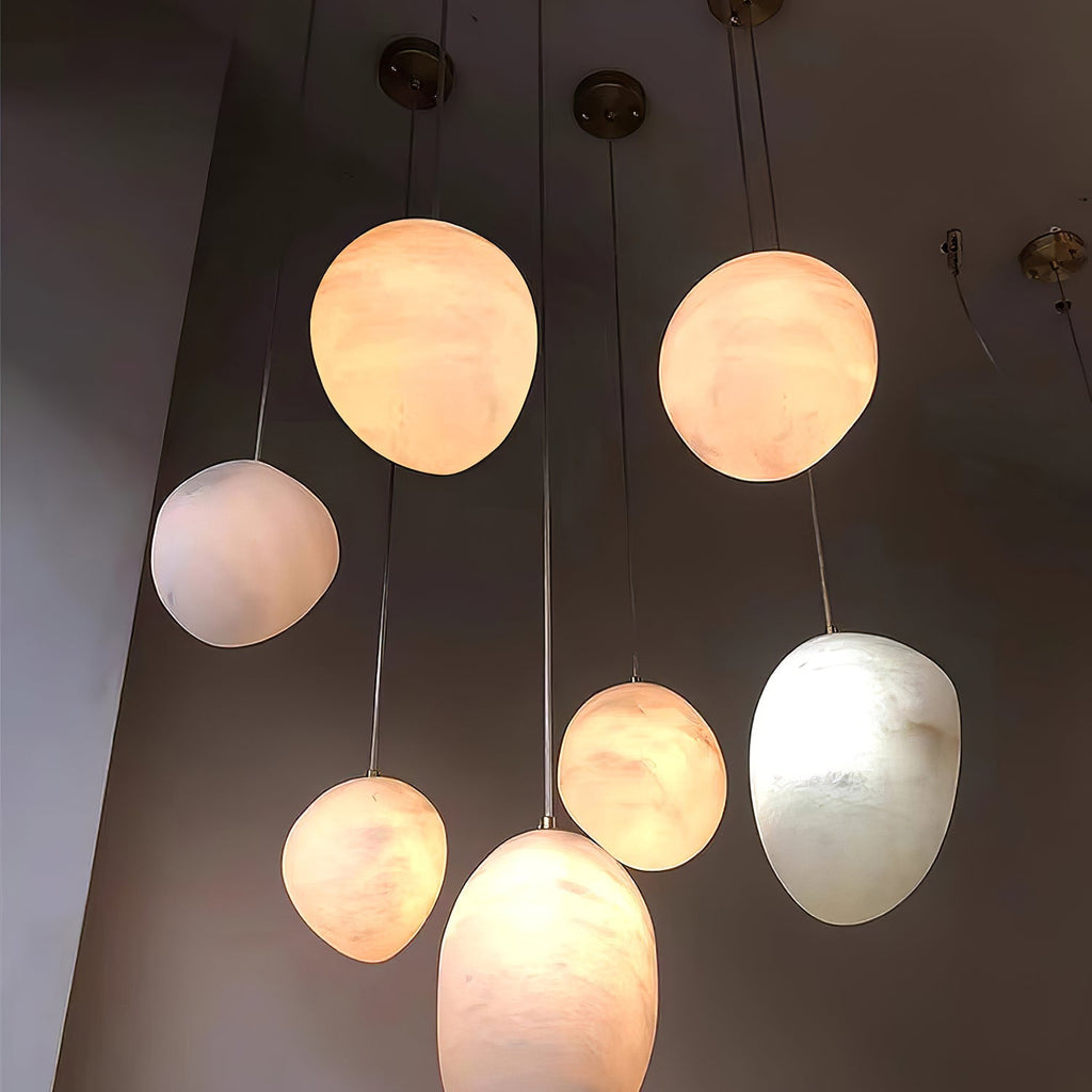 Lampada a sospensione Pebbles in Alabastro