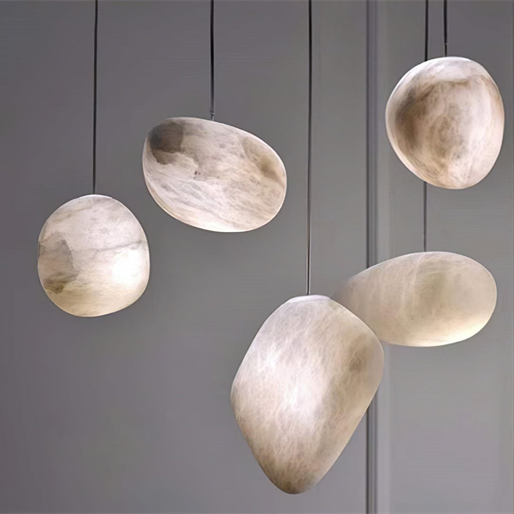 Lampada a sospensione Pebbles in Alabastro