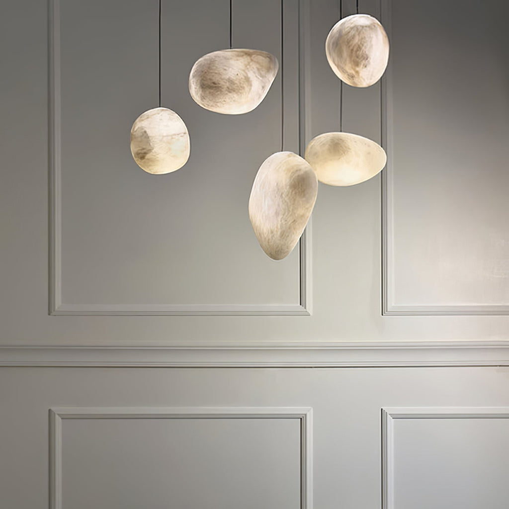 Lampada a sospensione Pebbles in Alabastro