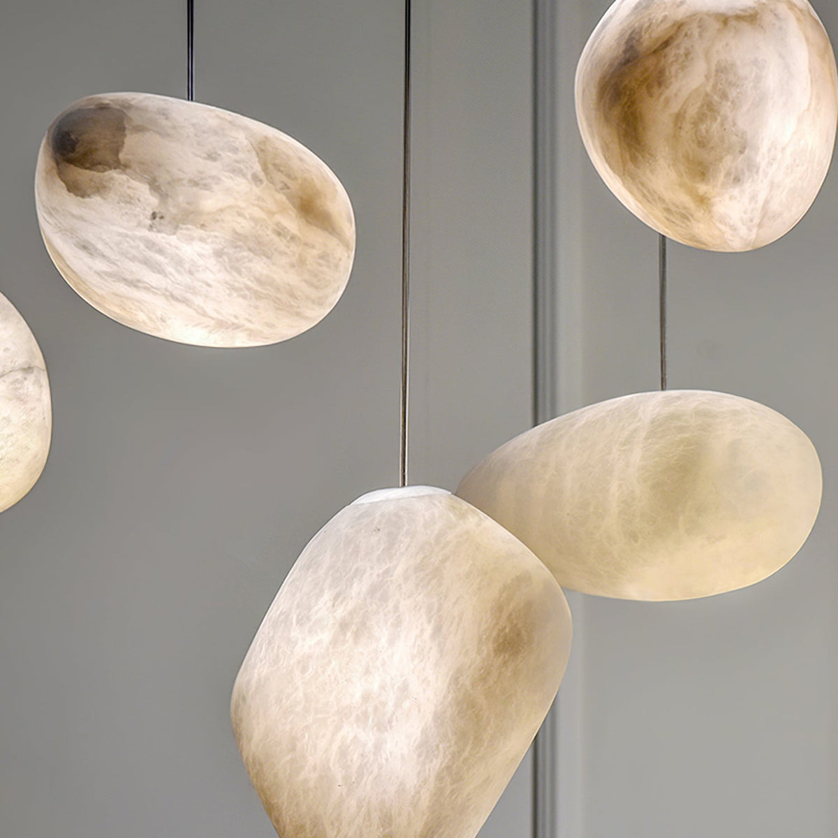 Lampada a sospensione Pebbles in Alabastro