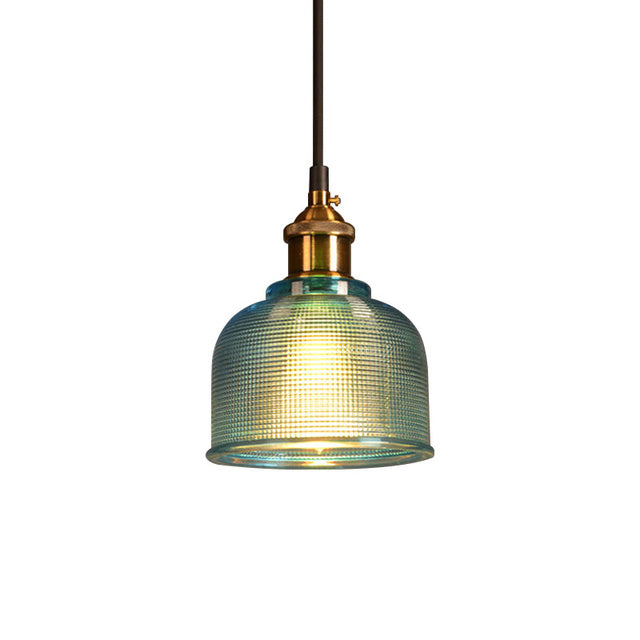 Lampada a sospensione in vetro retro | Design vintage europeo
