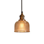 Lampada a sospensione in vetro retro | Design vintage europeo