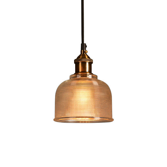 Lampada a sospensione in vetro retro | Design vintage europeo