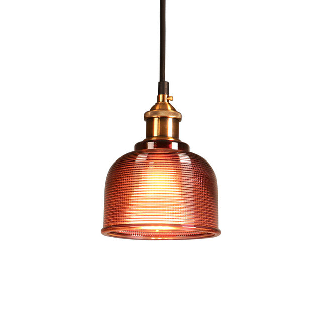 Lampada a sospensione in vetro retro | Design vintage europeo