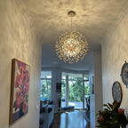 Lampadario Fuochi d'Artificio in Legno con Perline Boho