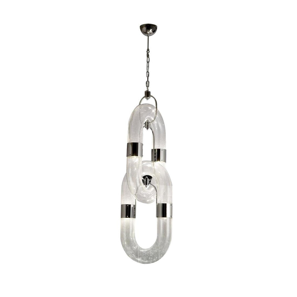 Lampada a sospensione Ermesso – Acciaio inossidabile – Oro/Cromato – Ø 30 cm – Lampada da pranzo moderna per accenti eleganti