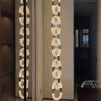 Lampada a sospensione Ermesso – Acciaio inossidabile – Oro/Cromato – Ø 30 cm – Lampada da pranzo moderna per accenti eleganti