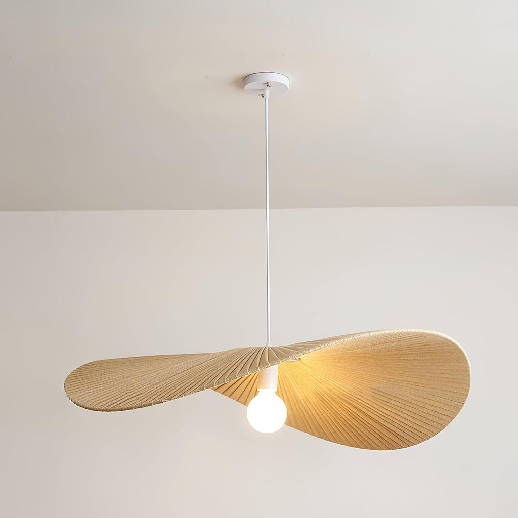 Lampadario Menditera – Metallo & Tessuto – Bianco caldo – Ø 40 cm – Stile Mediterraneo per Sala da Pranzo e Soggiorno