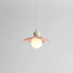 Lampadario Svalon – Vetro – Rosa – Ø40 cm – Ispirato alla natura per sala da pranzo e soggiorno