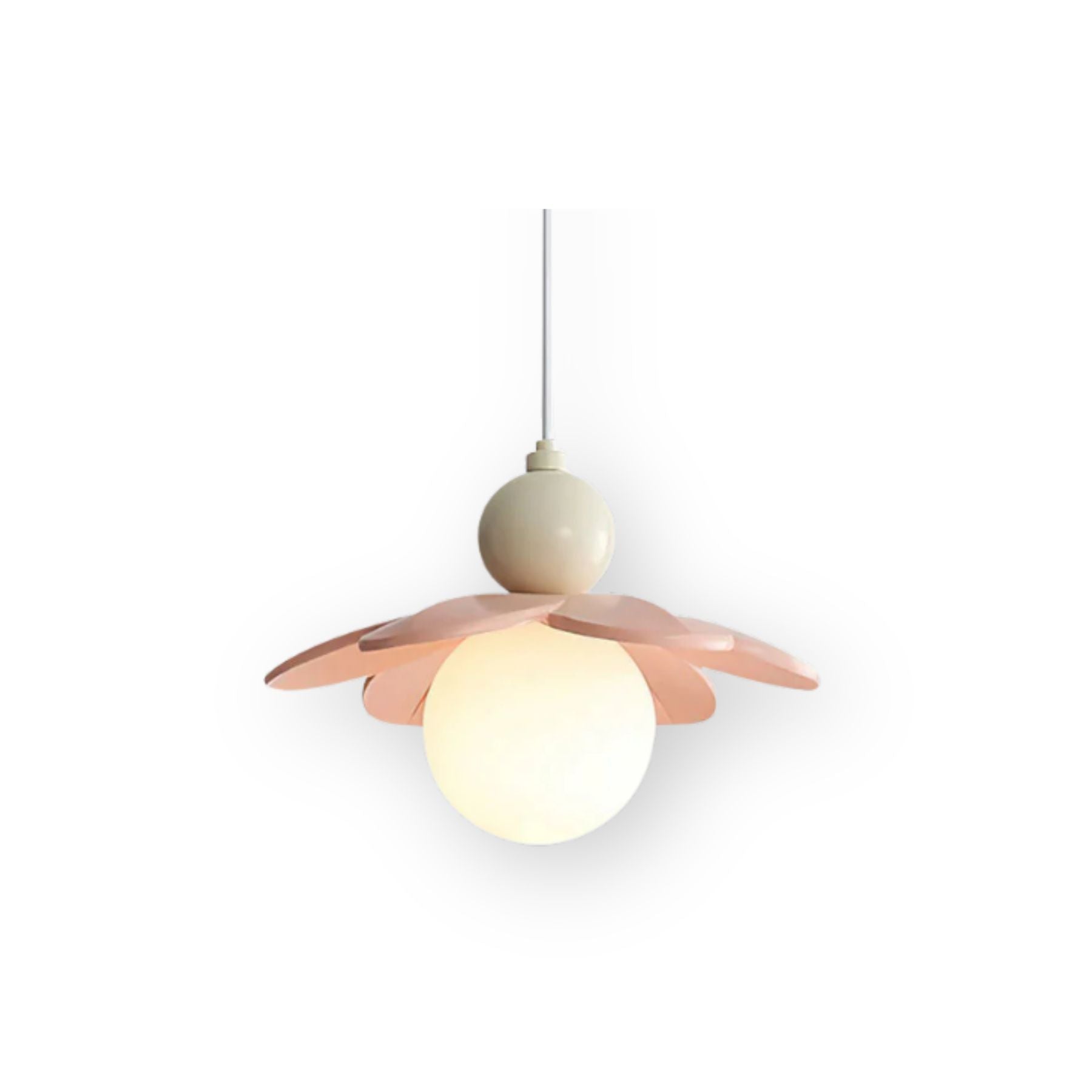 Lampadario Svalon – Vetro – Rosa – Ø40 cm – Ispirato alla natura per sala da pranzo e soggiorno