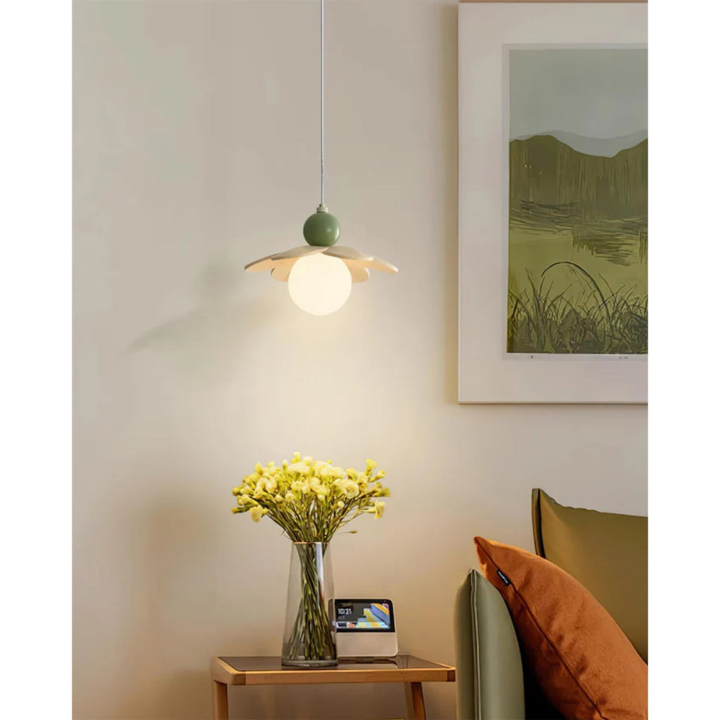 Lampadario Svalon – Vetro – Rosa – Ø40 cm – Ispirato alla natura per sala da pranzo e soggiorno