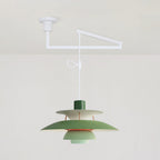 Lampada a sospensione – Alluminio e Ottone – Nero – Ø 30 cm – Regolabile per sala da pranzo e soggiorno