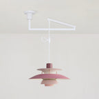 Lampada a sospensione – Alluminio e Ottone – Nero – Ø 30 cm – Regolabile per sala da pranzo e soggiorno