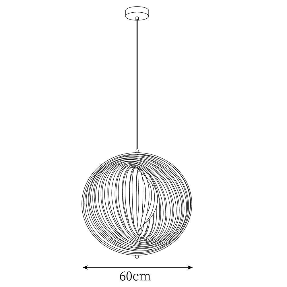 Lampadario – Legno – Naturale – Ø40 cm – Moderno Dimmabile per Sala da Pranzo e Soggiorno