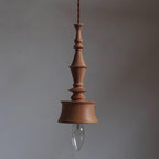 Lampada a sospensione – Legno – Noce – Ø40 cm – Design elegante per tavolo da pranzo e soggiorno