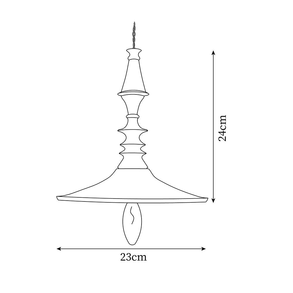 Lampada a sospensione – Legno – Noce – Ø40 cm – Design elegante per tavolo da pranzo e soggiorno
