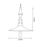Lampada a sospensione – Legno – Noce – Ø40 cm – Design elegante per tavolo da pranzo e soggiorno