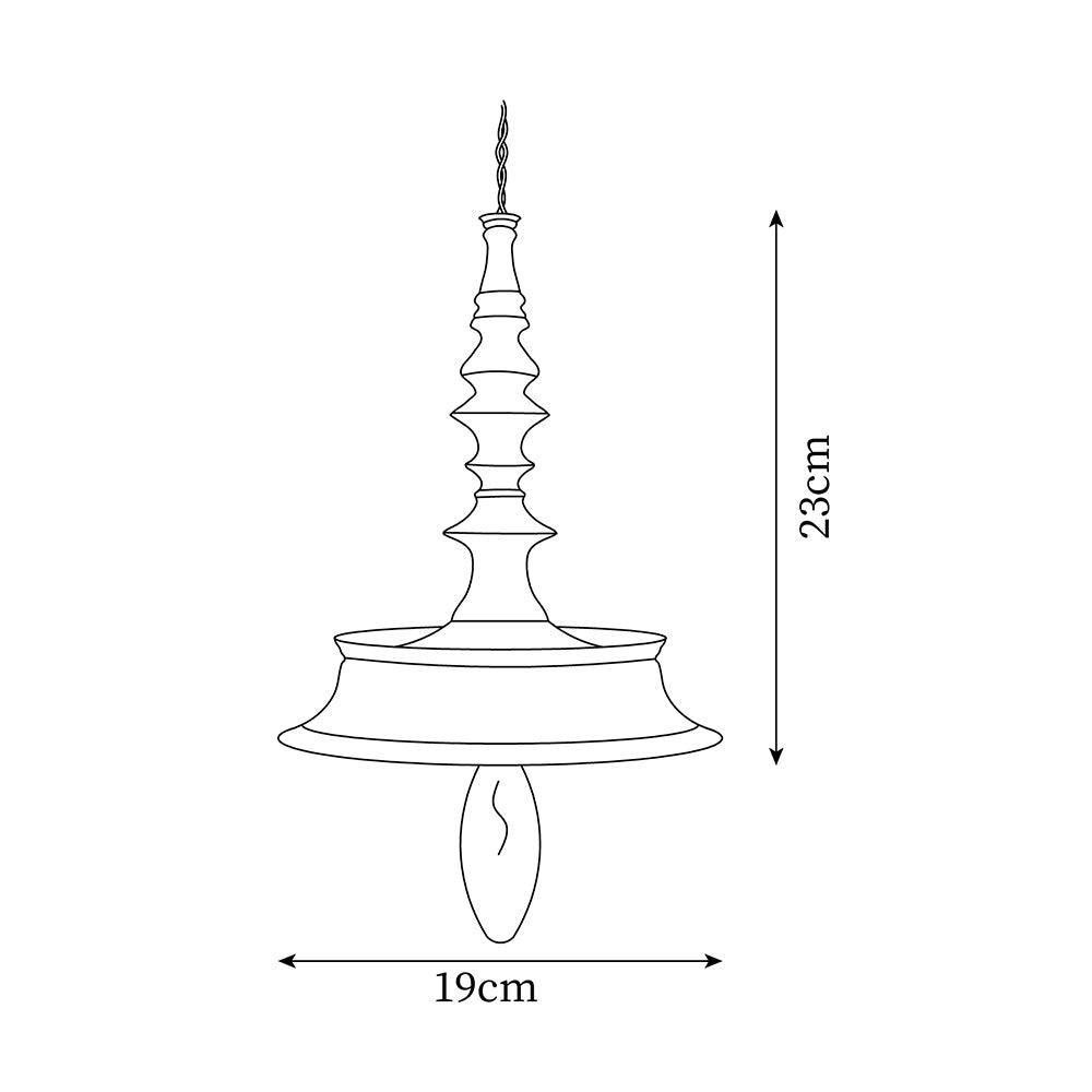 Lampada a sospensione – Legno – Noce – Ø40 cm – Design elegante per tavolo da pranzo e soggiorno