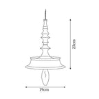 Lampada a sospensione – Legno – Noce – Ø40 cm – Design elegante per tavolo da pranzo e soggiorno