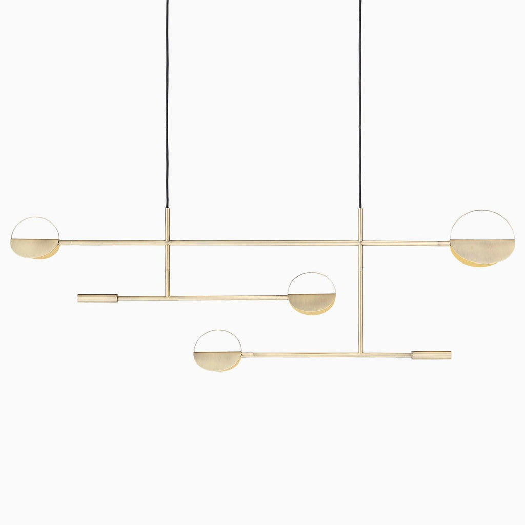 Lampada a sospensione – Metallo – Nero-Oro – Ø 30 cm – Design moderno per sala da pranzo e soggiorno