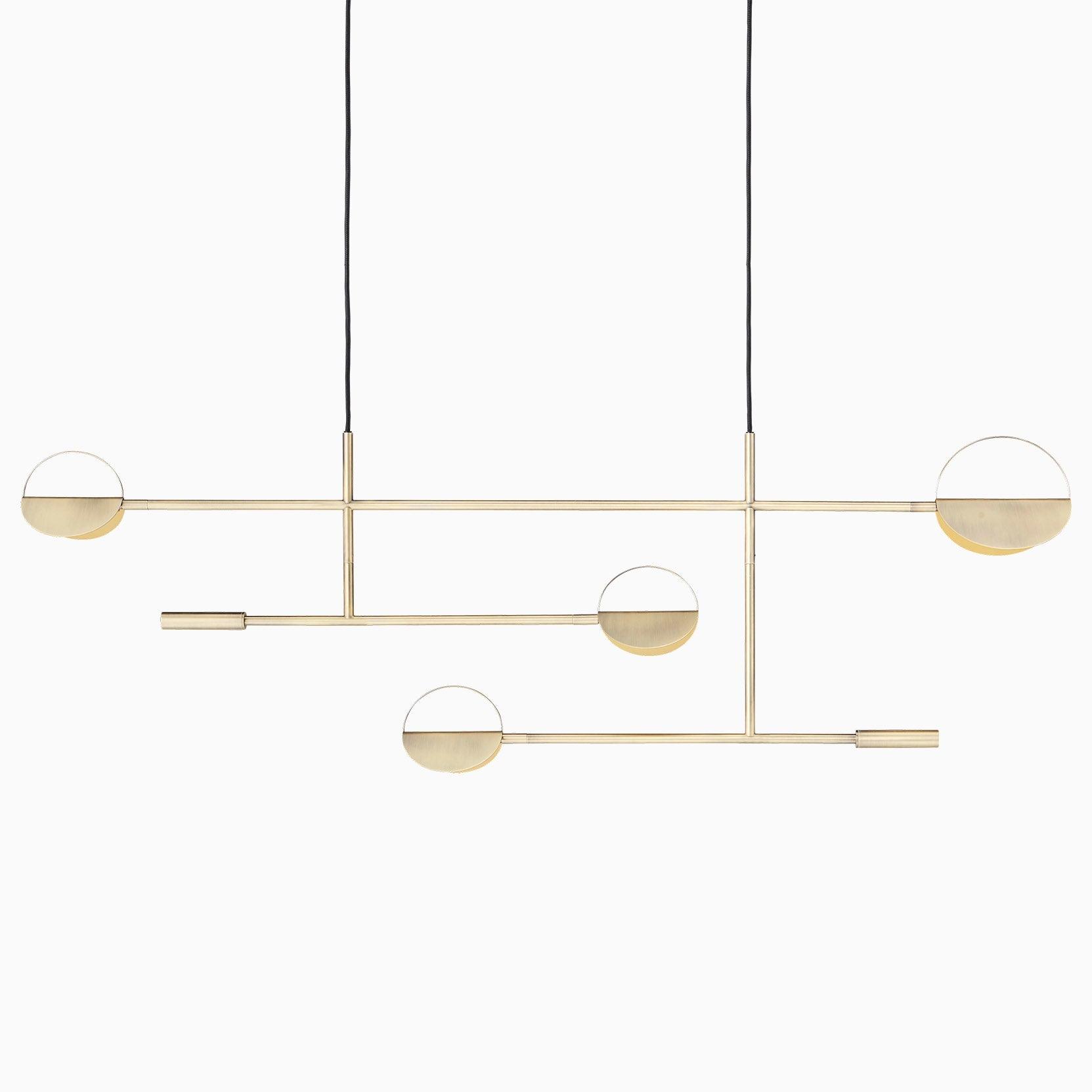 Lampada a sospensione – Metallo – Nero-Oro – Ø 30 cm – Design moderno per sala da pranzo e soggiorno